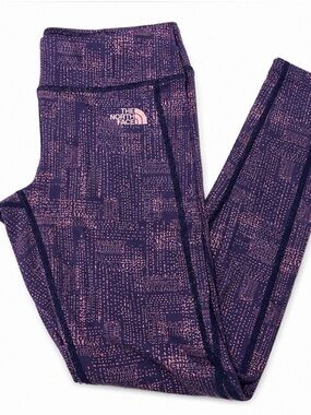 The North Face Performance Athletic Leggings Purple/Pink Print